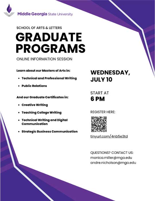 SOAL Graduate Information Session flyer.